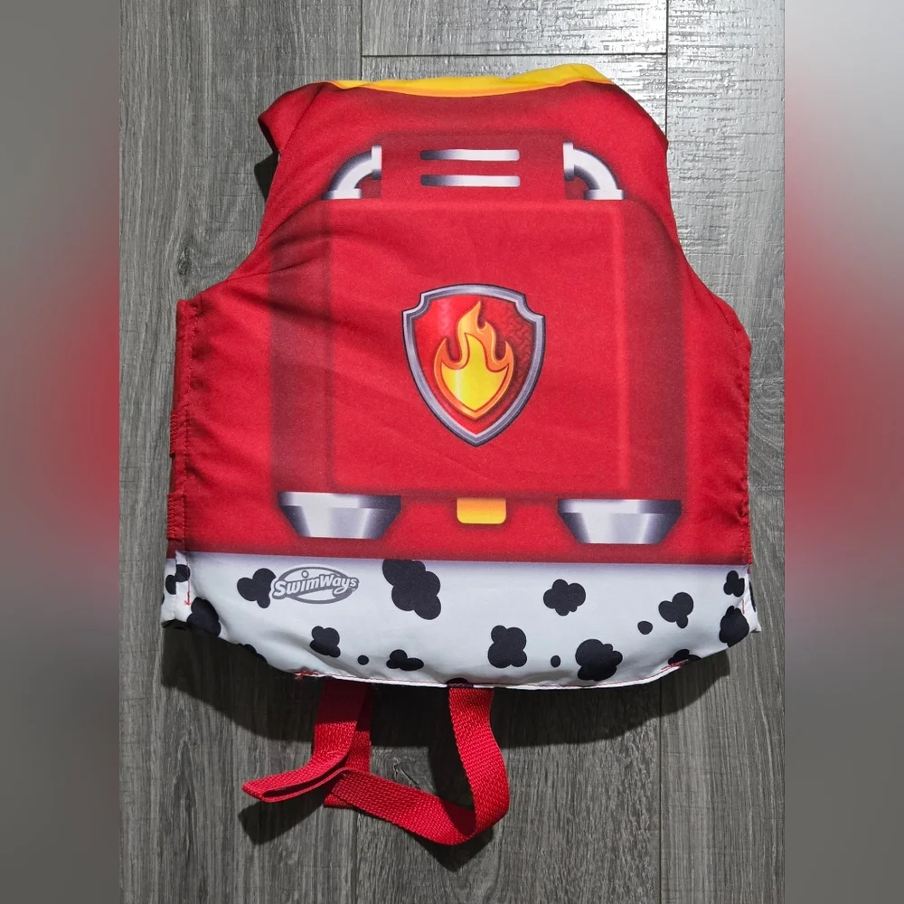 SwimWays Paw Patrol Marshall Kids Life Jacket Vest 33–35 lbs Red Yellow.
